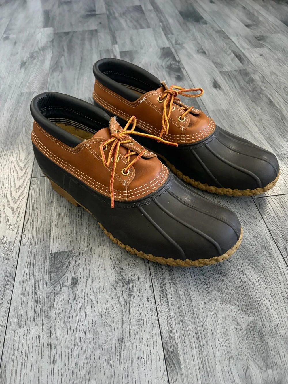 L.L. Bean Brown and Black Classic Short Duck Bean Boots